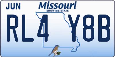 MO license plate RL4Y8B