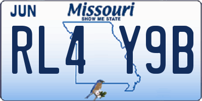 MO license plate RL4Y9B