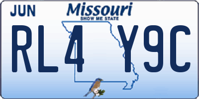 MO license plate RL4Y9C