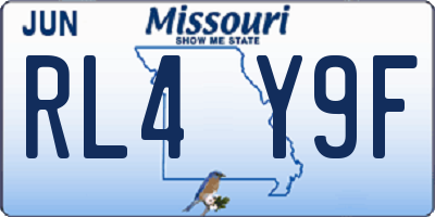 MO license plate RL4Y9F