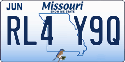 MO license plate RL4Y9Q