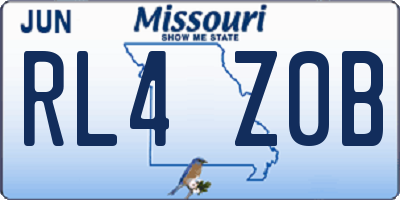 MO license plate RL4Z0B