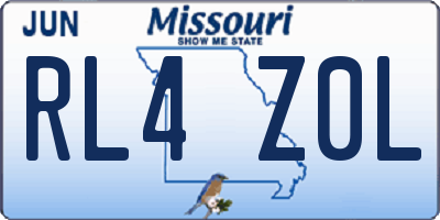 MO license plate RL4Z0L