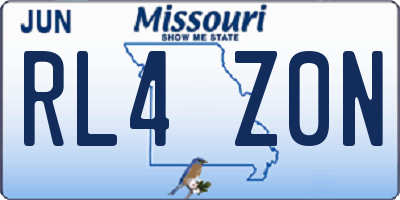 MO license plate RL4Z0N
