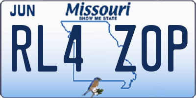 MO license plate RL4Z0P