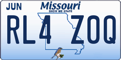 MO license plate RL4Z0Q