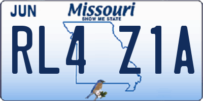 MO license plate RL4Z1A