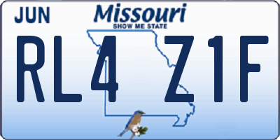 MO license plate RL4Z1F