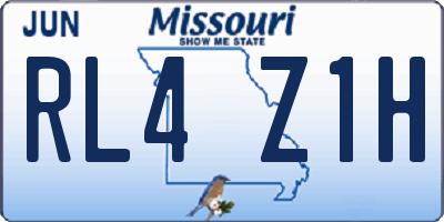 MO license plate RL4Z1H