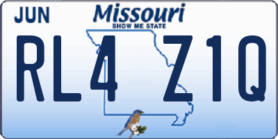 MO license plate RL4Z1Q