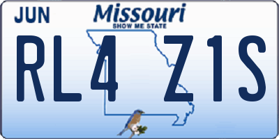 MO license plate RL4Z1S