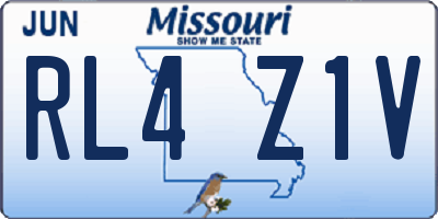 MO license plate RL4Z1V