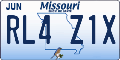 MO license plate RL4Z1X