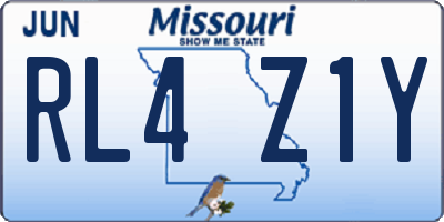 MO license plate RL4Z1Y