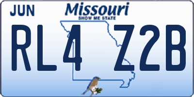 MO license plate RL4Z2B