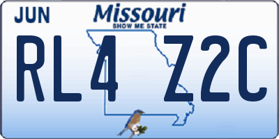 MO license plate RL4Z2C