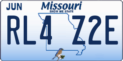 MO license plate RL4Z2E