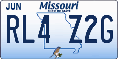 MO license plate RL4Z2G