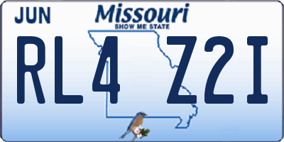 MO license plate RL4Z2I