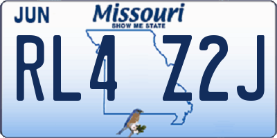 MO license plate RL4Z2J