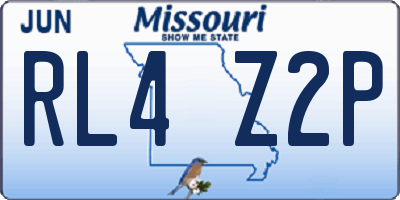 MO license plate RL4Z2P