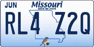 MO license plate RL4Z2Q