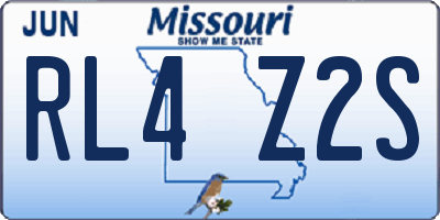 MO license plate RL4Z2S