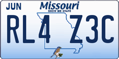 MO license plate RL4Z3C