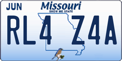 MO license plate RL4Z4A