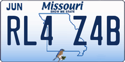 MO license plate RL4Z4B
