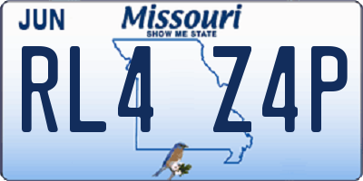 MO license plate RL4Z4P