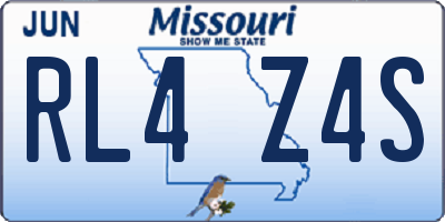 MO license plate RL4Z4S