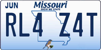 MO license plate RL4Z4T