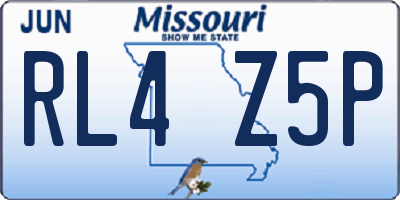 MO license plate RL4Z5P