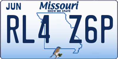 MO license plate RL4Z6P