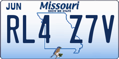 MO license plate RL4Z7V