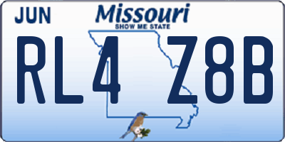 MO license plate RL4Z8B