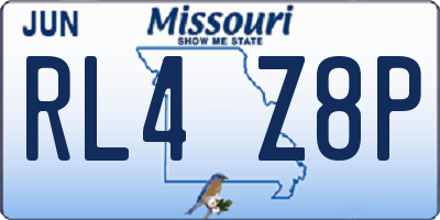 MO license plate RL4Z8P