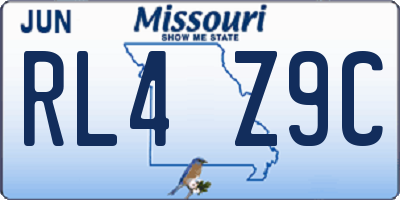 MO license plate RL4Z9C