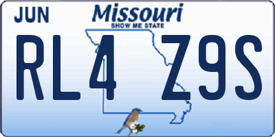 MO license plate RL4Z9S