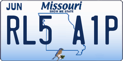 MO license plate RL5A1P