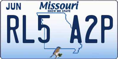 MO license plate RL5A2P