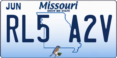 MO license plate RL5A2V