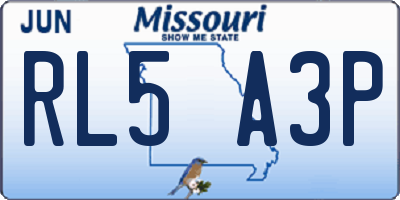 MO license plate RL5A3P