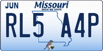 MO license plate RL5A4P