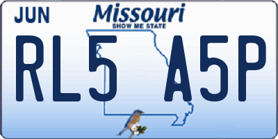 MO license plate RL5A5P