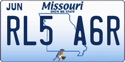 MO license plate RL5A6R