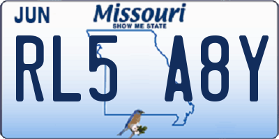 MO license plate RL5A8Y