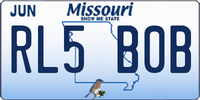 MO license plate RL5B0B