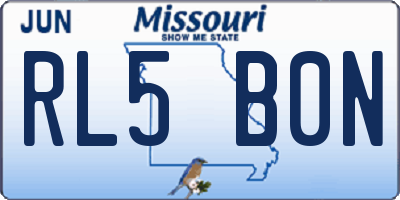 MO license plate RL5B0N